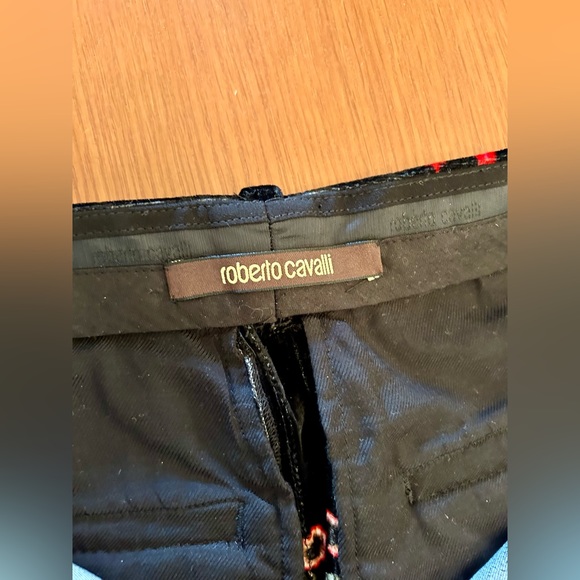 Vintage Roberto Cavalli Galaxy Garden velvet pants, size M (42 Italian) - Picture 5 of 5